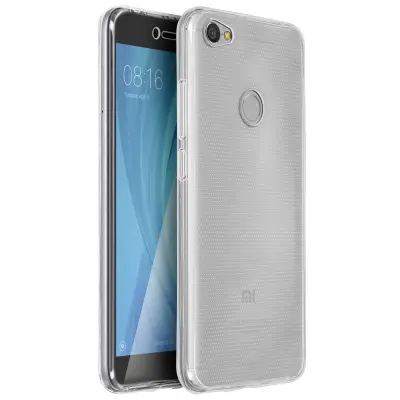 Izjemno prozoren, 100 % otipljiv etui iz silikonskega gela spredaj in zadaj str. Xiaomi Redmi Note 5A
