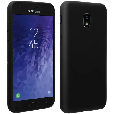 Poltrda silikonska zašcitna torbica z mehkim zakljuckom na dotik - crna str. Samsung Galaxy J3 2018