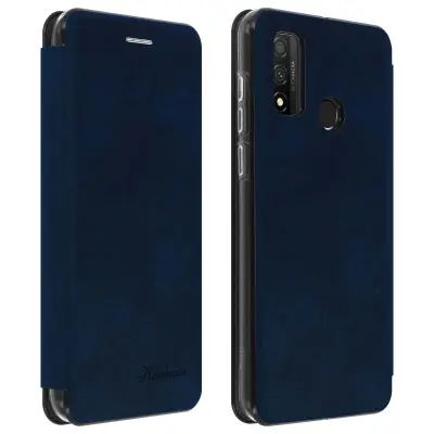Huawei P smart 2020 Leatherette Cover držalo za kartice in video držalo, zbirka Haja - modra