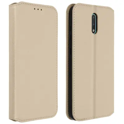 Držalo za kartice in stojalo za video za Nokia 2.3 Folio Case - zlata