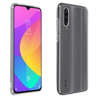 Xiaomi Mi 9 Lite 360° Protection Pack: ohišje iz kaljenega stekla s filmom iz silikonskega gela - prozoren crn obris