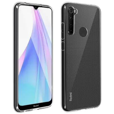 Zašcitni paket Xiaomi Redmi Note 8T: ovitek iz kaljenega stekla iz silikonskega gela - prozoren