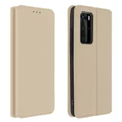 Ovitek za Huawei P40 Pro, držalo za kartice in stojalo za video - zlata