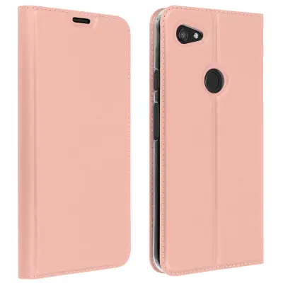 Ovitek z držalom za kartice in videoposnetkom, satenast ucinek - rožnato zlato str. Google Pixel 3A XL