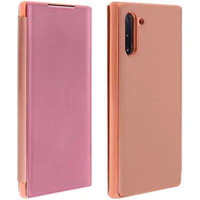 Izjemno tanek etui Mirror Folio s funkcijo stojala - rožnato zlato str. Samsung Galaxy Note 10