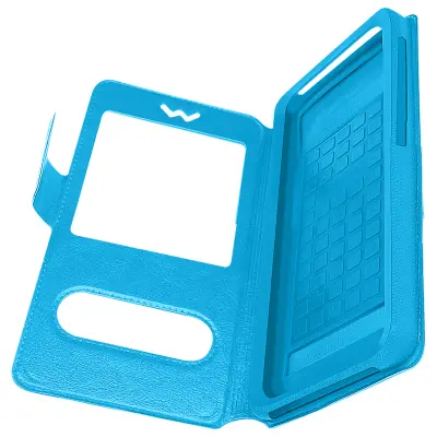 Folio ovitek Extra-Slim 2x Window (hitro sprostitev) Velikost M - turkizno modra