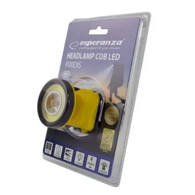 Svetilka naglavna COB LED, 120Lm, 80m, 3xAAA, 3W