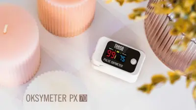 Naprstni TEESA pulzni oksimeter z merilcem srčnega utripa, BT, OLED,