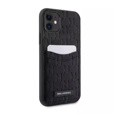Karl Lagerfeld zaščitni ovitek Saffiano Monogram Card Slot, Iphone 11/XR