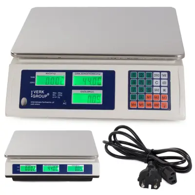 Trgovinska digitalna elektronska tehtnica do 40kg – osvetljena LCD