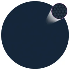 vidaXL Plavajoča PE solarna folija za bazen 455 cm črna in modra