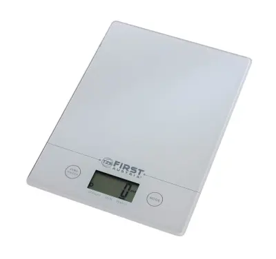 Tehtnica kuhinjska digitalna FIRST 5kg (g.:1g), bele barve