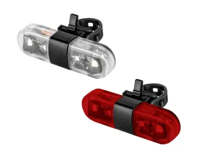 Svetilka za kolo komplet:  4 led diode, 60lm-15lm, 7 funkcij, USB, IPX4