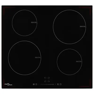 vidaXL Indukcijska plošča s 4 gorilniki steklo 7000 W