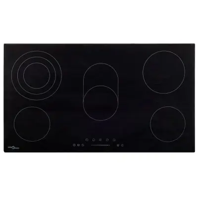 vidaXL Keramična kuhalna plošča s 5 gorilniki na dotik 77 cm 8500 W