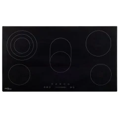 vidaXL Keramična kuhalna plošča s 5 gorilniki na dotik 77 cm 8500 W