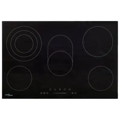vidaXL Keramična kuhalna plošča s 5 gorilniki na dotik 90 cm 8500 W