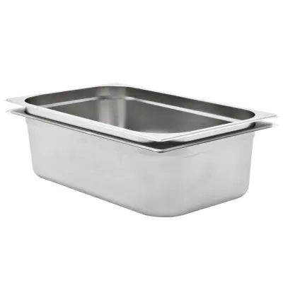 vidaXL Gastronomske posode 2 kosa GN 1/1 150 mm nerjaveče jeklo