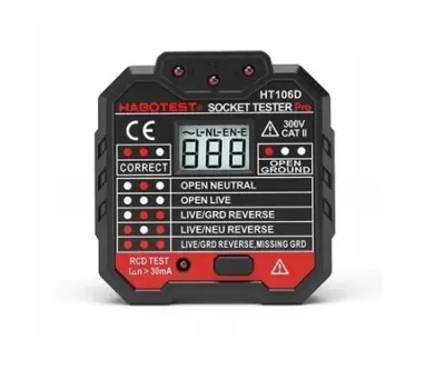 Digitalni tester vtičnic z LCD