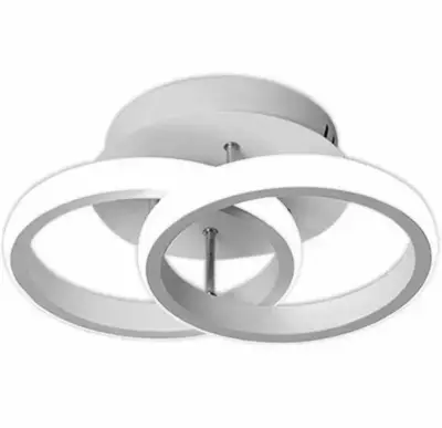 Moderna stropna nadometna LED svetilka 20W bela 26cm krogi