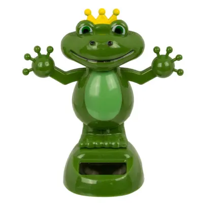 Solarna plesoča kraljeva žaba 11cm – solarna figura
