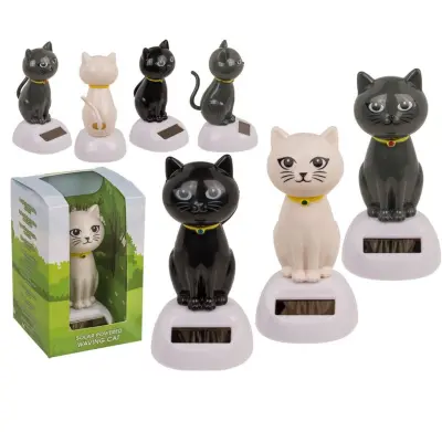 Solarna plesoča mahajoča mačka 10cm – solarna figura