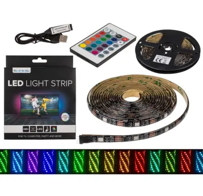 Set USB TV LED RGB trak televizijska osvetlitev 3m + daljinec
