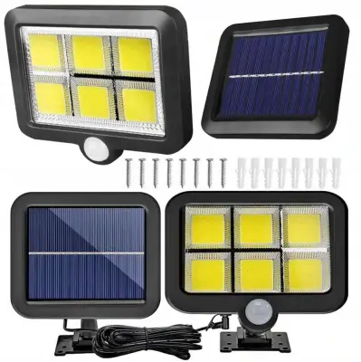 LED 120 COB solarna svetilka s senzorjem gibanja in panelom