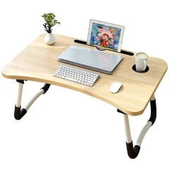 Prenosna zložljiva univerzalna lesena mizica za prenosni računalnik 60cm