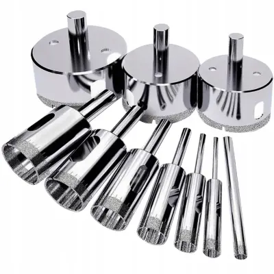 Set 10 diamantnih kronskih žag za trdo keramiko gres 6-68mm mokro rezanje