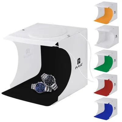 Foto studio box z 20 LED osvetlitvijo + 6 ozadij