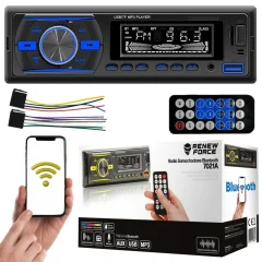 1DIN LCD avtoradio RGB 4x50W MP3 2x USB Bluetooth 12V + daljinec