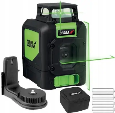 5 linijski zeleni laserski nivelir do 50m 360 stopinjski