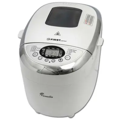 Aparat za peko kruha FIRST, 850W, 1250g, 12 programov, bele barve