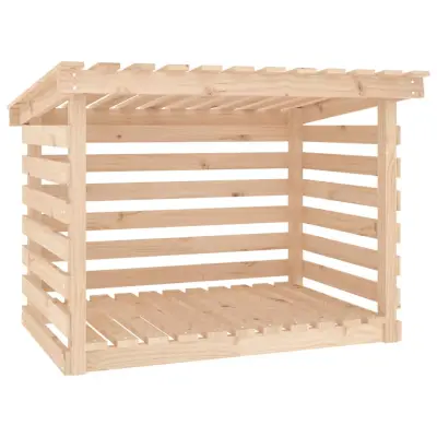 vidaXL Stojalo za drva 108x73x79 cm trdna borovina