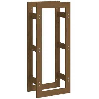 vidaXL Stojalo za drva medeno rjavo 41x25x100 cm trdna borovina