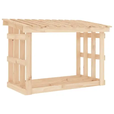 vidaXL Stojalo za drva 108x64,5x77 cm trdna borovina