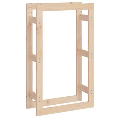 vidaXL Stojalo za drva 60x25x100 cm trdna borovina
