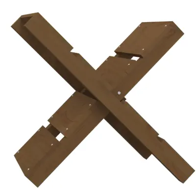 vidaXL Stojalo za drva medeno rjavo 47x39,5x48 cm trdna borovina