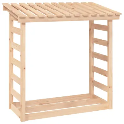 vidaXL Stojalo za drva 108x64,5x110 cm trdna borovina