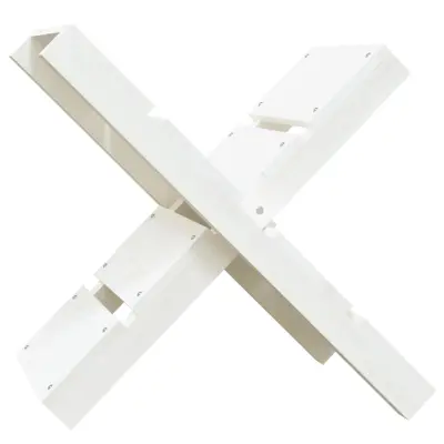 vidaXL Držalo za drva belo 47x39,5x48 cm trdna borovina
