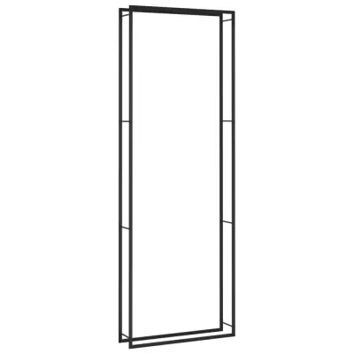 vidaXL Stojalo za drva mat črno 110x28x312 cm jeklo