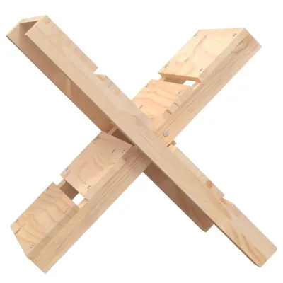 vidaXL Stojalo za drva 47x39,5x48 cm trdna borovina
