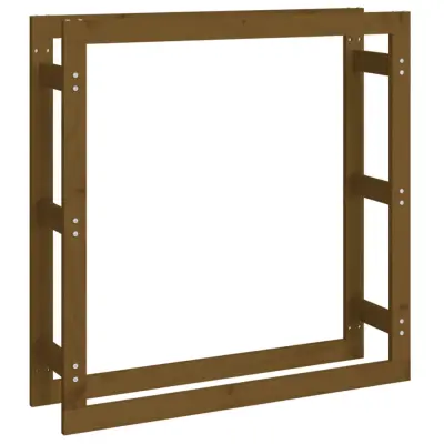  vidaXL Stojalo za drva medeno rjavo 100x25x100 cm trdna borovina