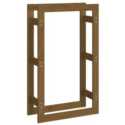 vidaXL Stojalo za drva medeno rjavo 60x25x100 cm trdna borovina