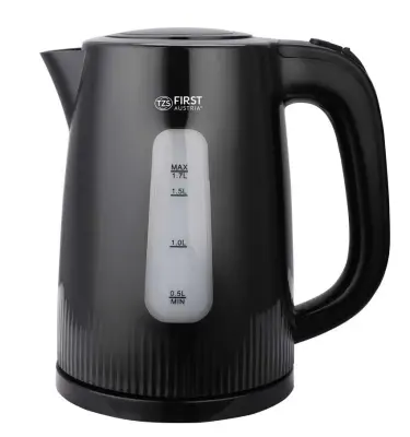 Grelnik vode FIRST 1,7L, 2200W, črne barve