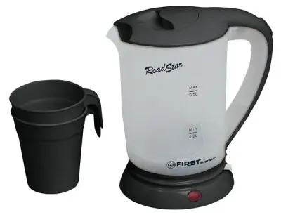 Grelnik vode FIRST, 0,5L , potovalni, 2 skodelici, 700W, črna barva
