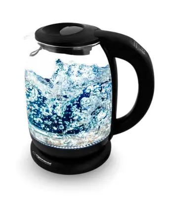 Grelnik vode stekleni ESPERANZA LOIRE, 1,7L, črna barva, 60-70-80-90-100°C, 2200W