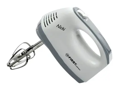 Mikser ročni FIRST, 5 hitrosti, 150W, belo-sive barve