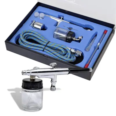 Airbrush set s steklenim kozarcem 0,2 / 0,3 / 0,5 mm šobe